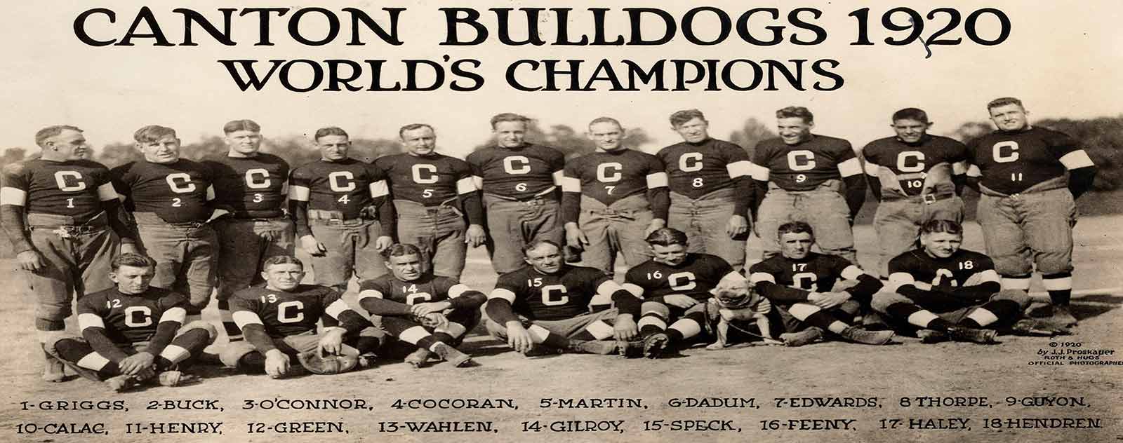 equipe canton bulldogs champions ligue ohio