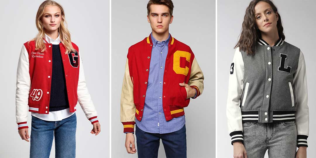 FUBU COLLEGE VARSITY - Blouson Bomber - dark red creme black/rouge foncé -  ZALANDO.BE