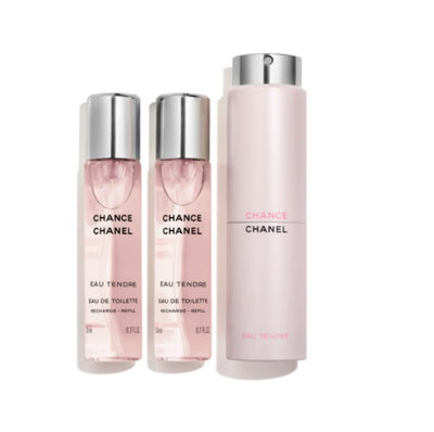 Chanel Chance Eau Tendre Twist and Spray (3 x 0.7 oz) Eau de Toilette EDT  Spray, Aroma Pier Inc