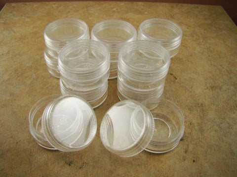 12pcs Round Clear Plastic Container With Lid 