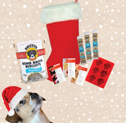 gift ideas for dogs, bRUTUS BROTH HOLIDAY BUNDLE