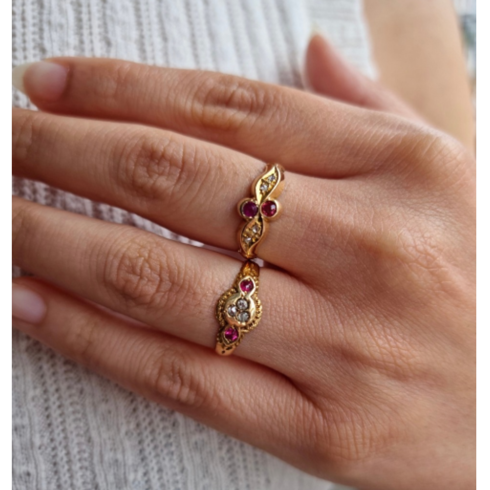 18ct Victorian Ruby & Diamond Ring