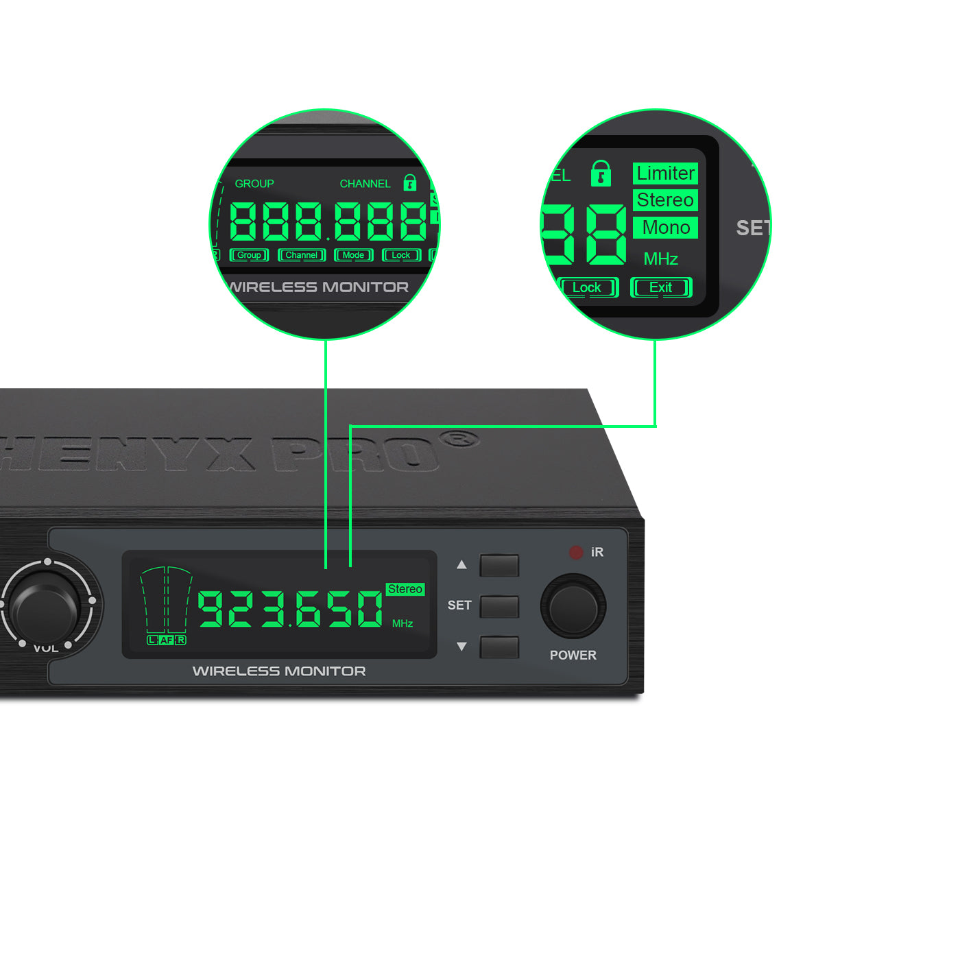 Transmisor FM Audio Stereo 3.5mm Monitoreo In Ear