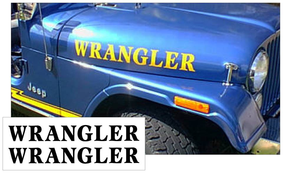 Jeep Hood Decal Lettering Kit - WRANGLER Name | Graphic Express Automotive  Graphics