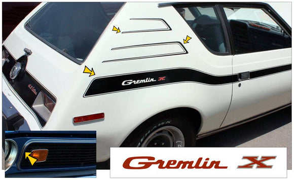 1973 AMC American Motors Gremlin X Side Stripe Decal | Graphic Express  Automotive Graphics