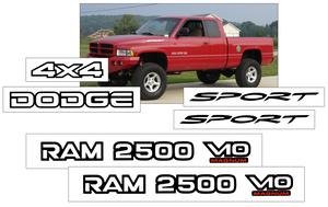 1999-04 Dodge Truck - Dodge 2500 V10 Magnum Ram Decal Kit - COMBO