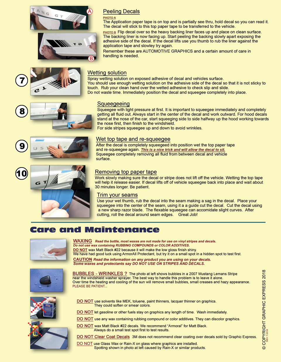 Decal installation Instructions Page 2