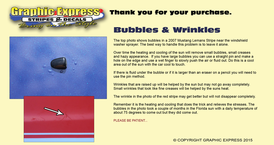 Bubbles and Wrinkles Help