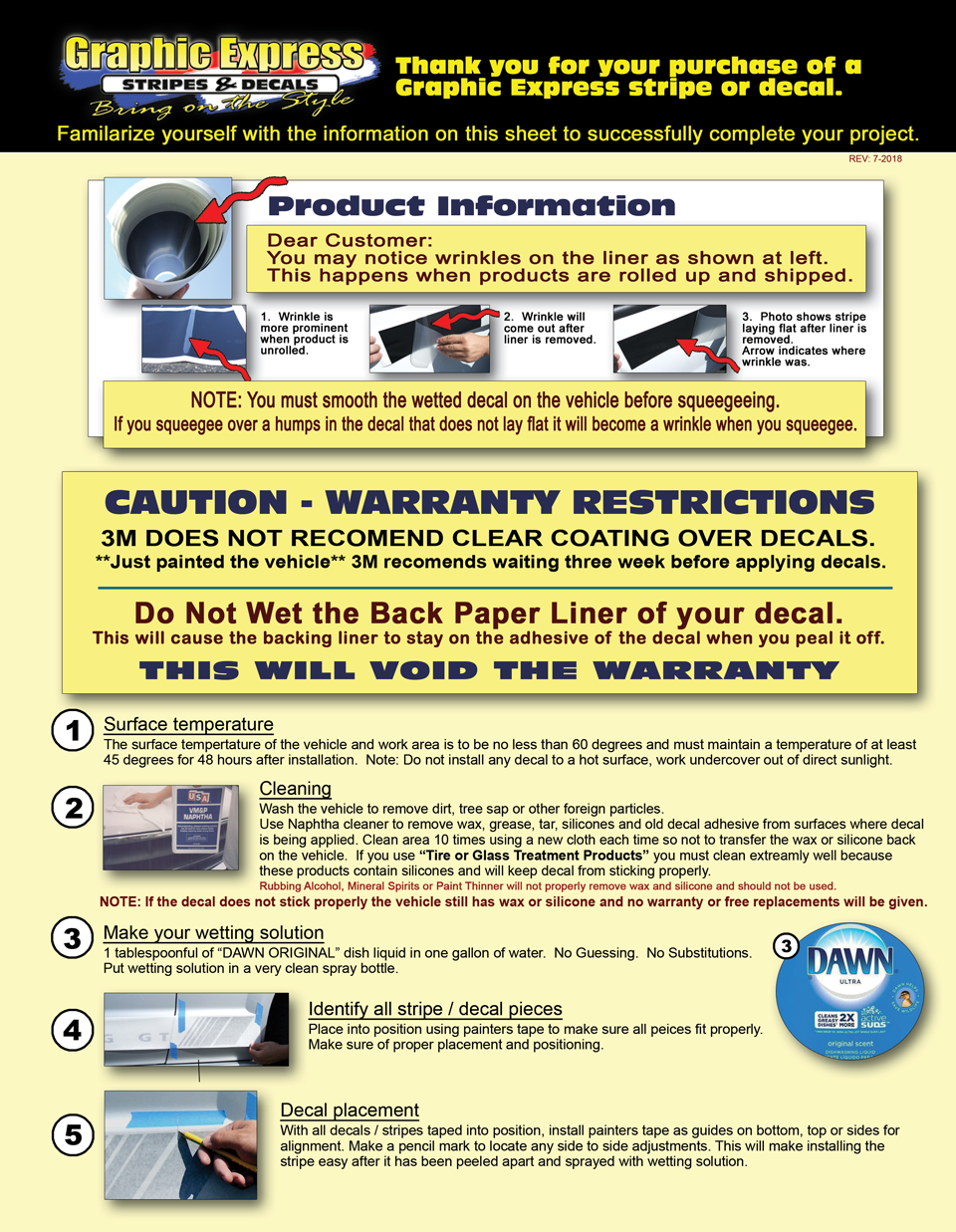 Decal installation Instructions Page 1