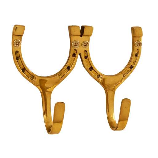 Large Horse Head Hook - Brass