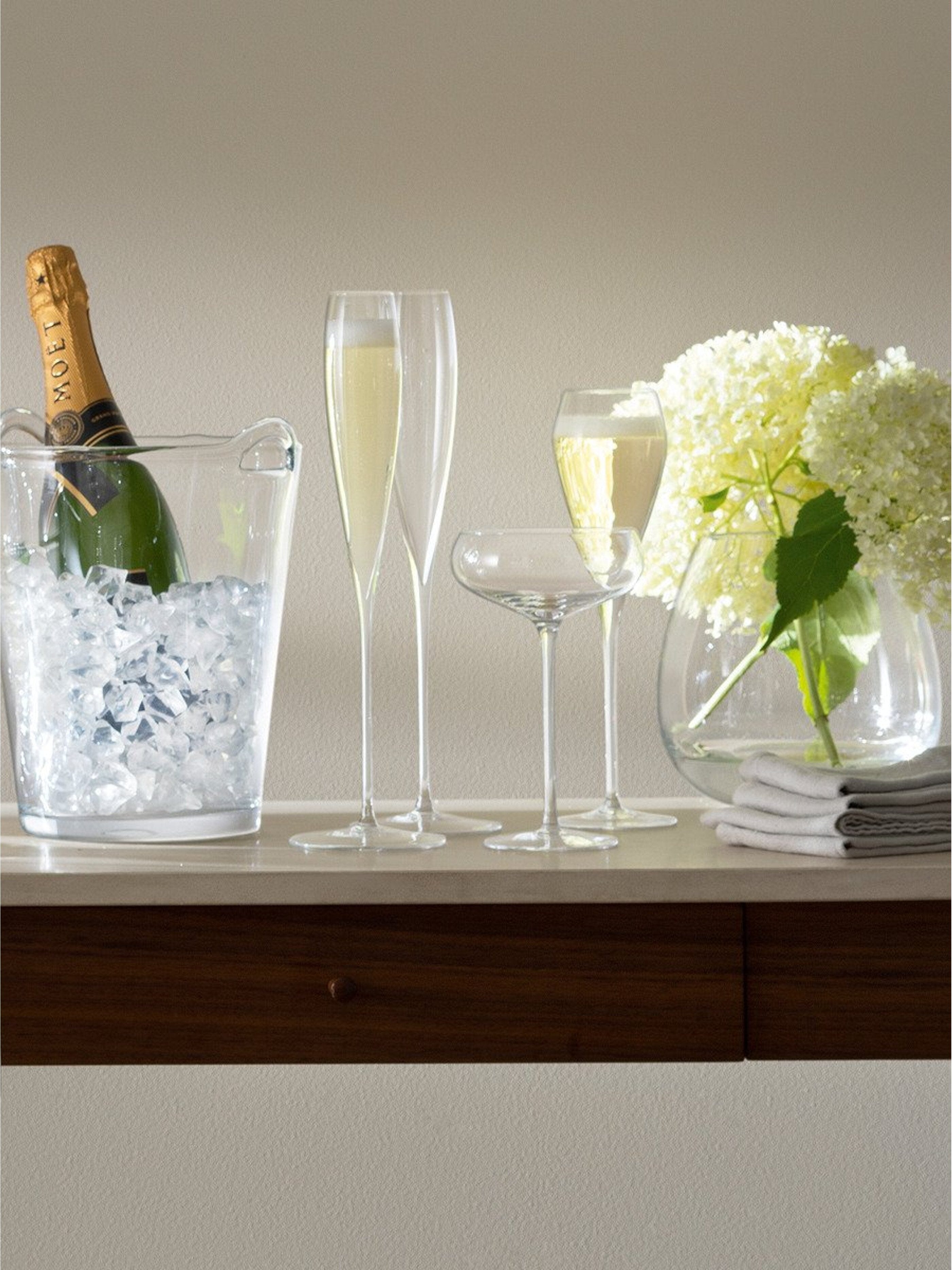 LSA Savoy Champagne Flute Set 2 200ml Clear