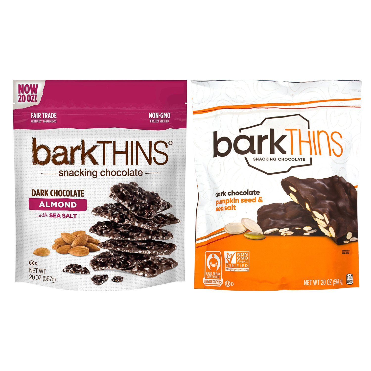 Calories in 2 piece(s) of BarkThins - Chocolate Coconut w/ Almonds.