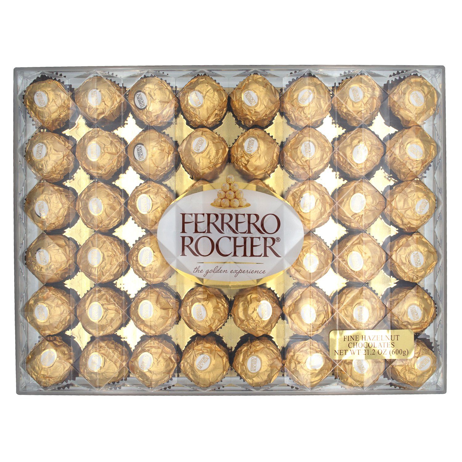 Ferrero Rocher Fine Hazelnut Milk Chocolate, 48 Count, Chocolate Candy Gift  Box, 21.2 oz in the Snacks & Candy department at