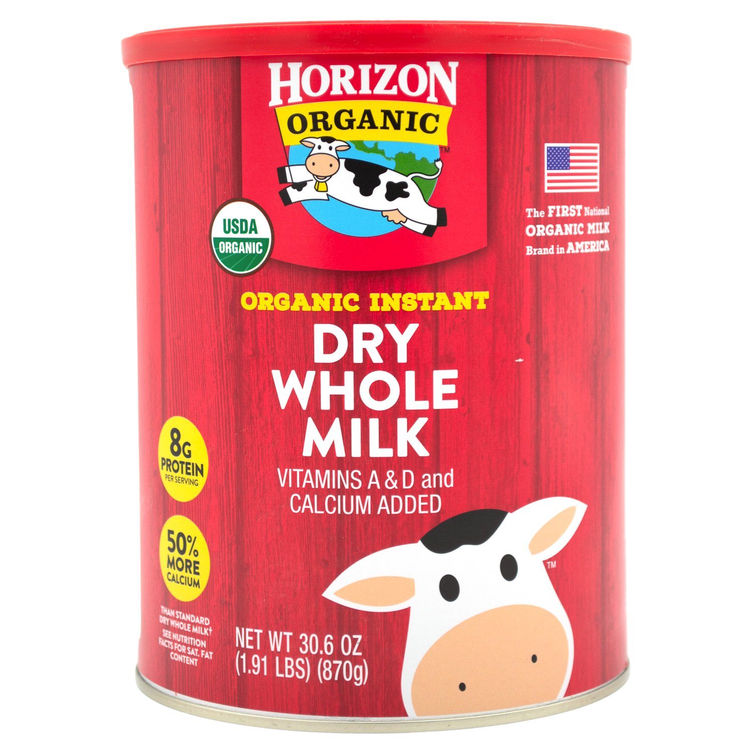 horizon organic whole milk nutrition