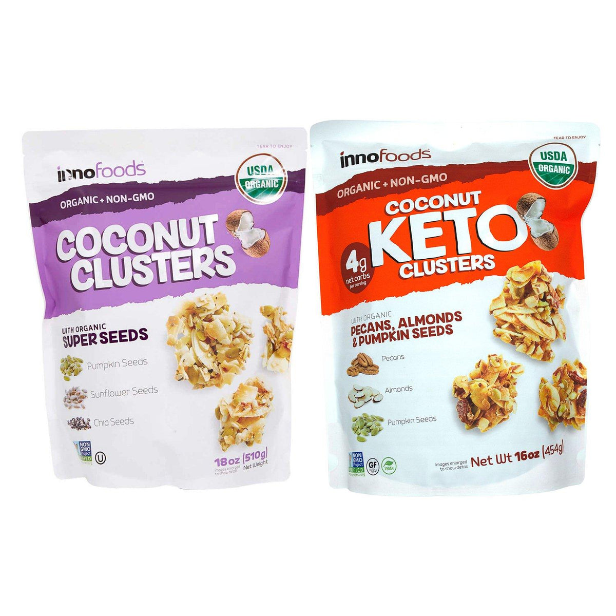 innofoods coconut keto clusters
