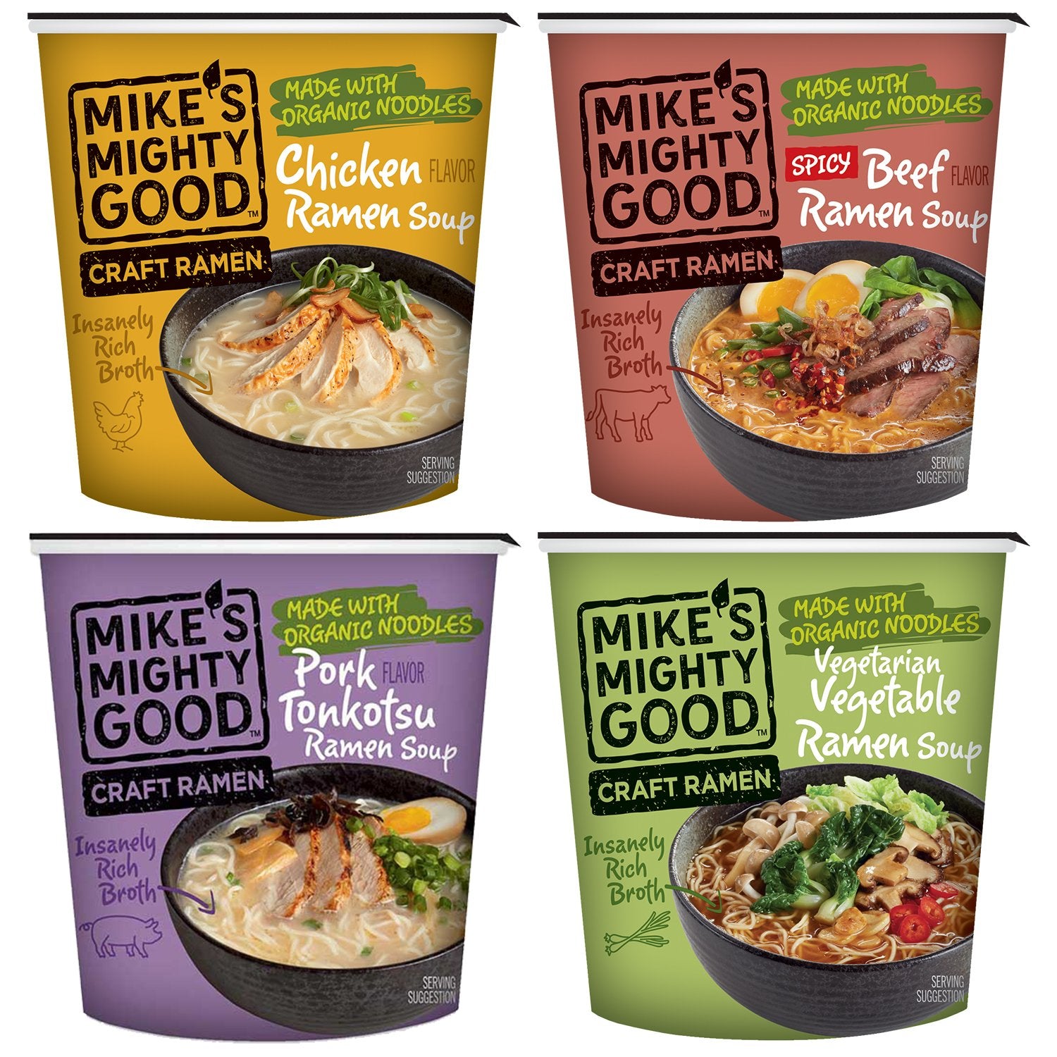 Mike's Mighty Good Ramen Soup, Fried Garlic Chicken Flavor - 2.2 oz