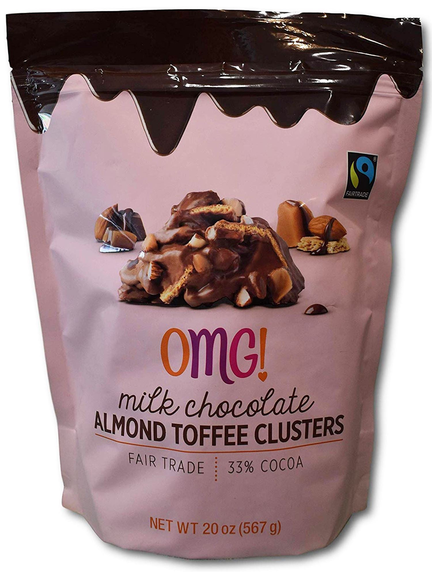 Omg Milk Chocolate Almond Toffee Clusters — Snackathon Foods