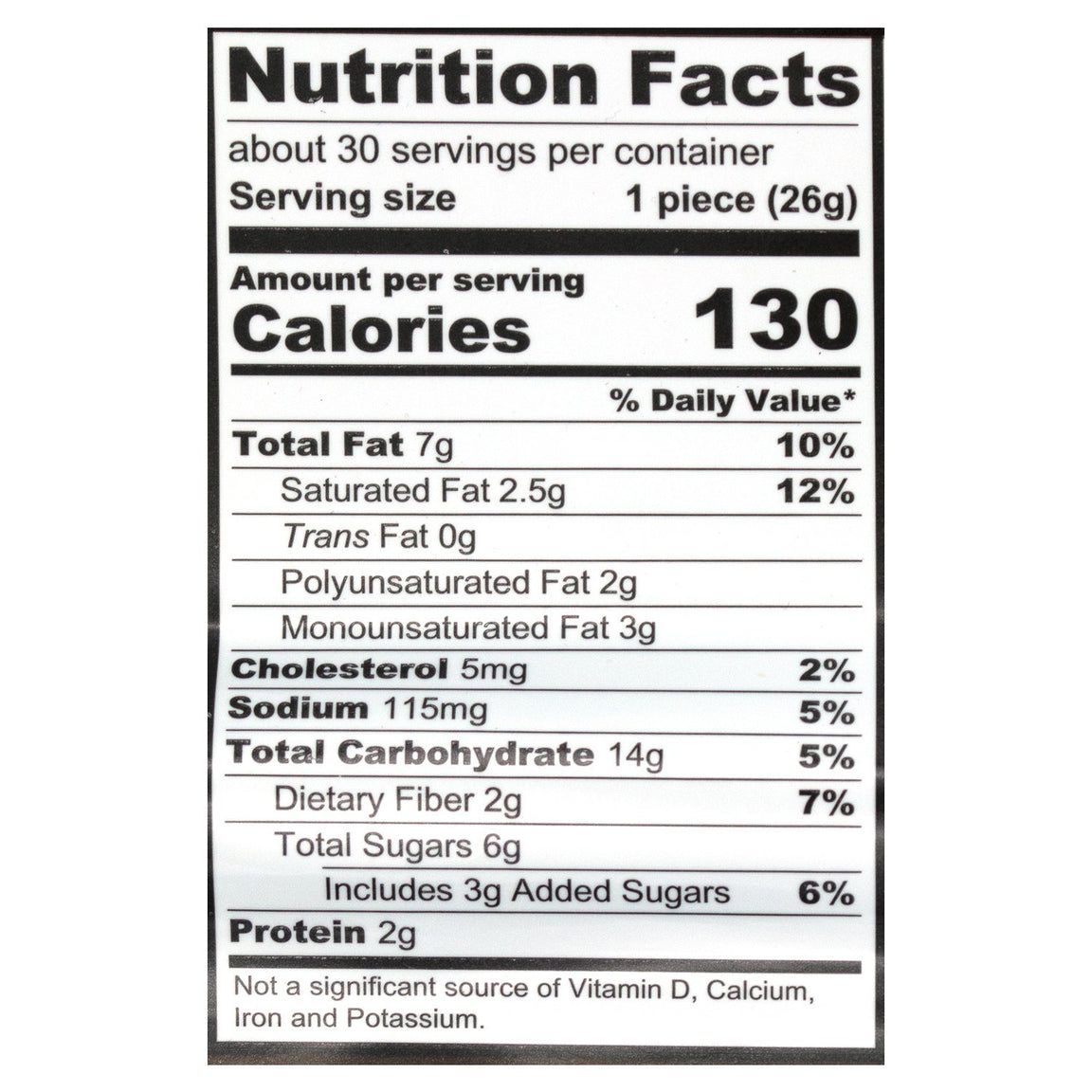 maple street biscuit company nutrition facts