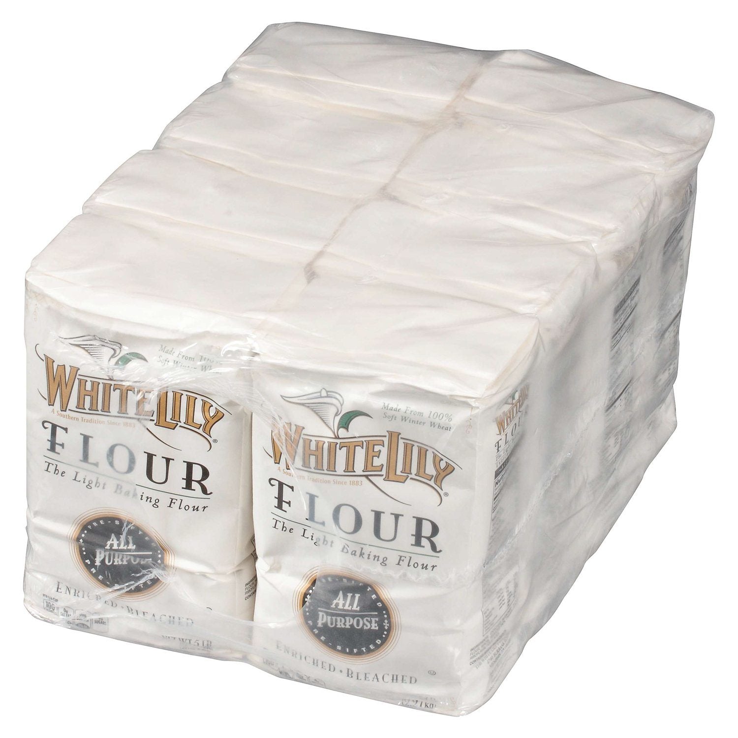 White Lily Enriched Bleached All Purpose Flour Snackathon Foods   White Lily Enriched Bleached All Purpose Flour White Lily 5 Lb 8 Count 115278 1500x1500 