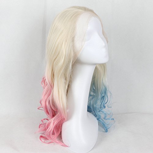 Long Pastel Blonde Ombre Half Pink Half Blue Hair Deep Wave Blue Pink Ninthavenue Europe