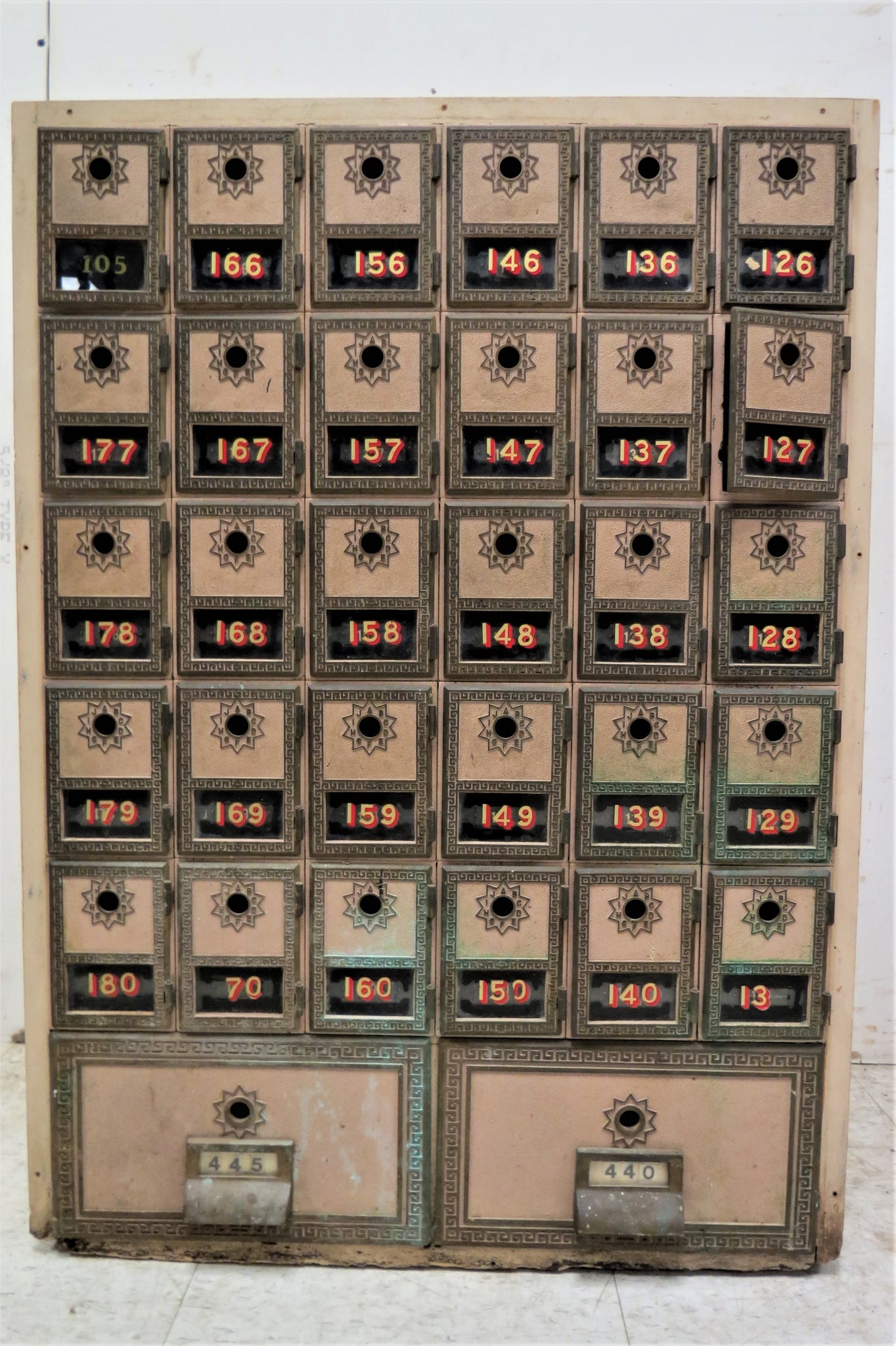 Antique Post Office Box Bank - 32 Boxes – No. 7 Pickery Place