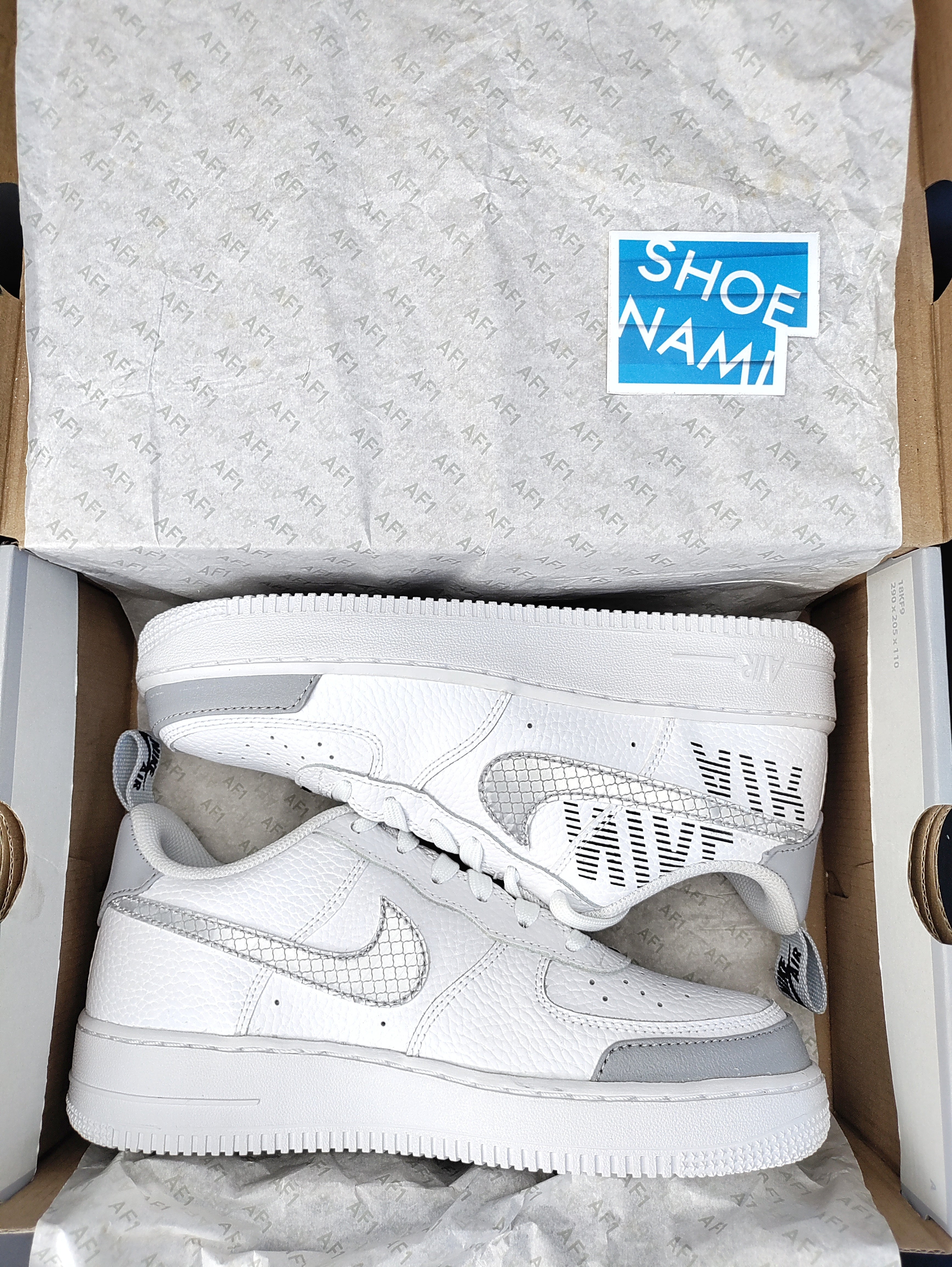 Pure Soles - Nike Air Force 1 07 LV8 White Gold Double Swoosh Size