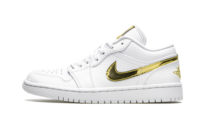 air jordan 1 low white metallic gold