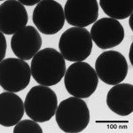 TEM image of 100 nm BioPure gold nanospheres.