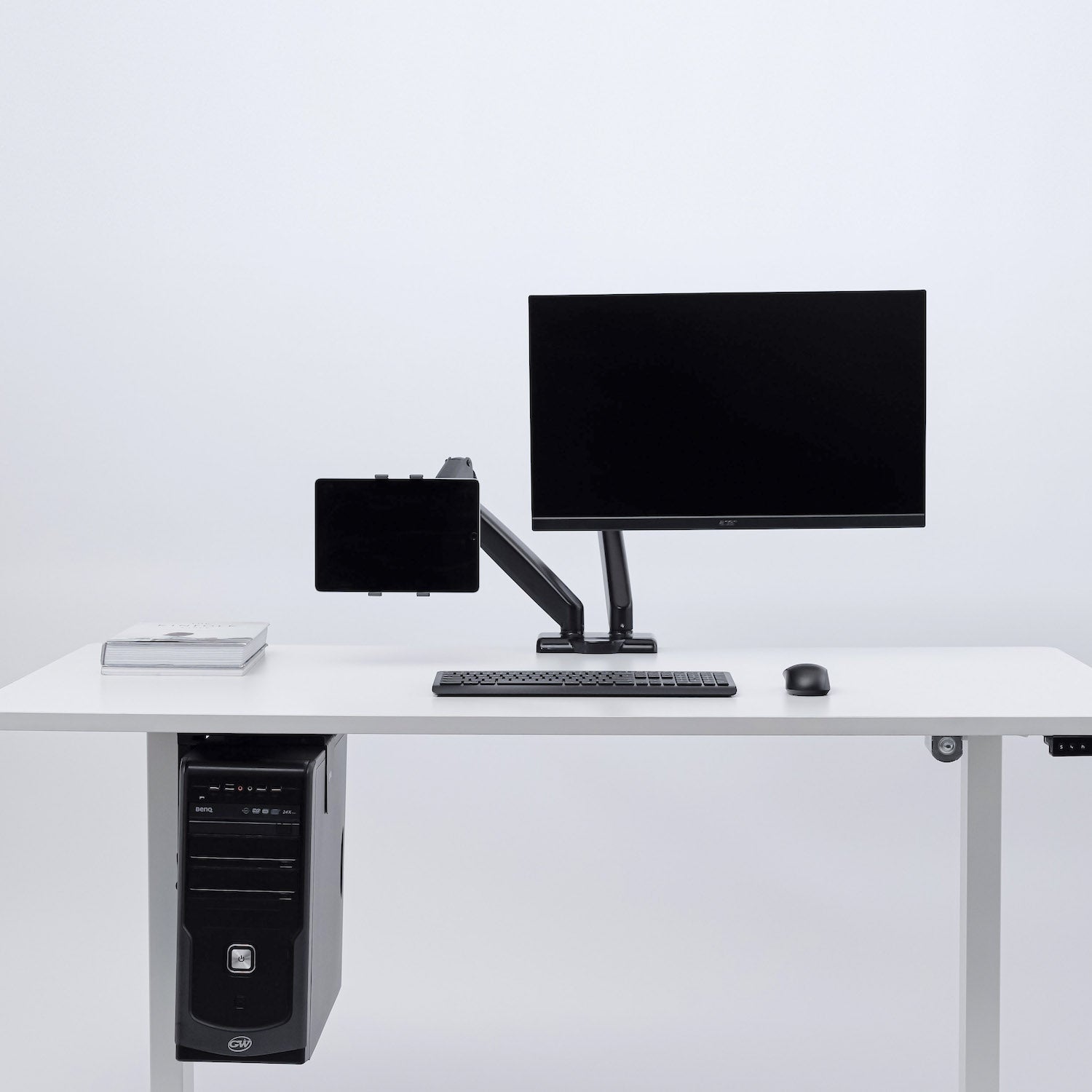 pc shelf under desk