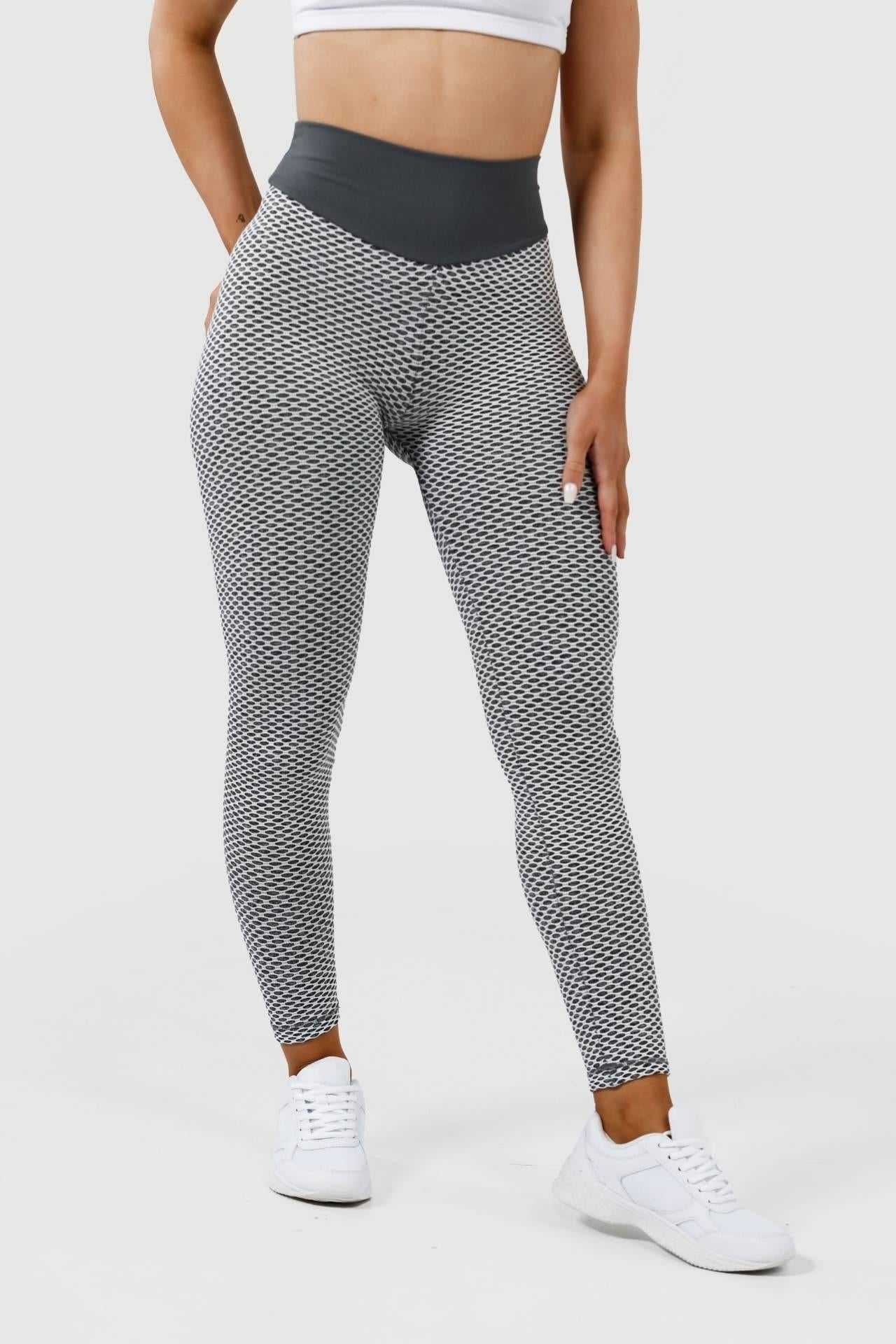 LUNA SEAMLESS SCRUNCH BUM LEGGINGS - GREY, Avvini Athletica