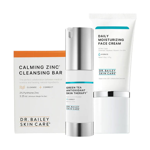 facial flaking and redness solution kit for maskne