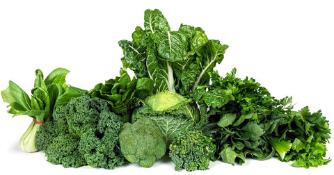 green leafy beta carotene rich veggies for glowing skin