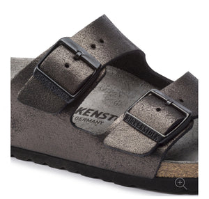 birkenstock arizona washed metallic antique black