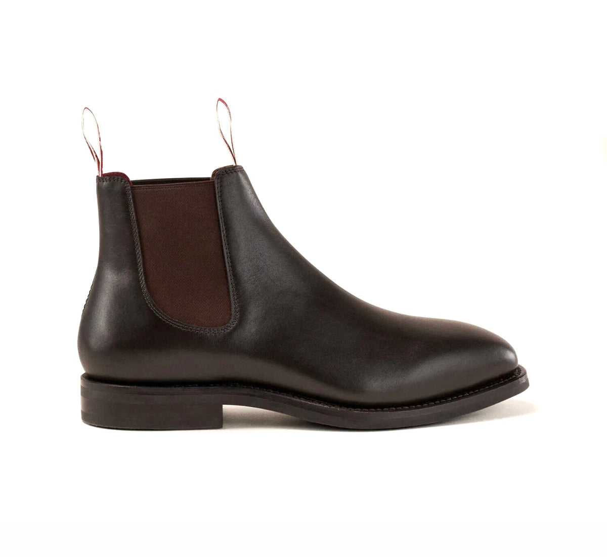 Rossi Boots 503 Kidman Chestnut Brown One Piece Rubber Sole Chelsea Dr ...