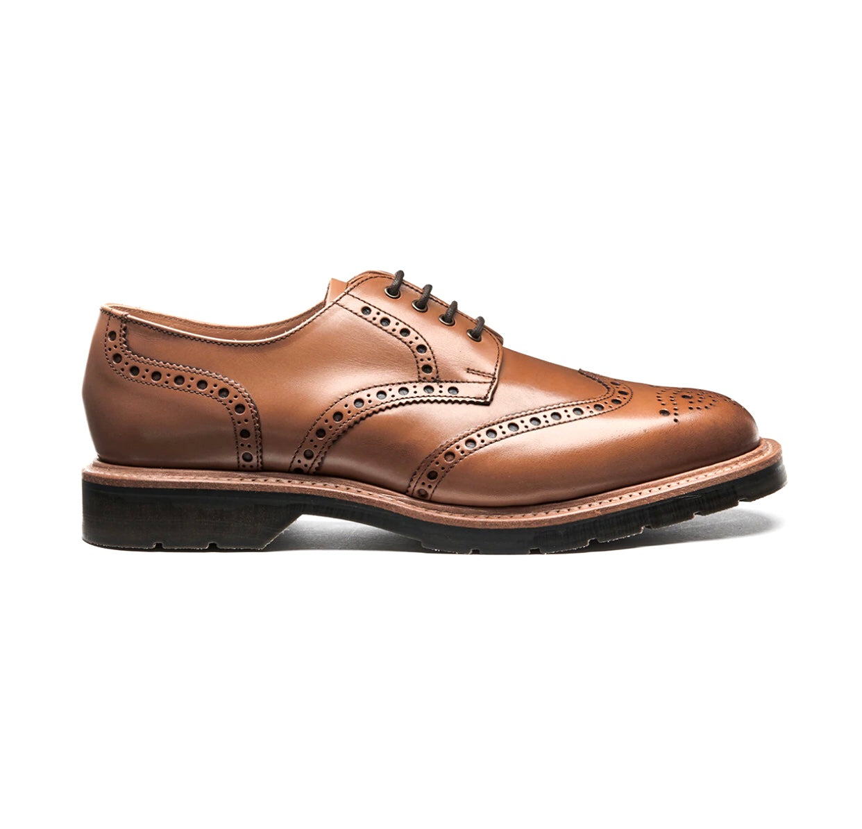 Solovair Acorn 4 Eyelet Gibson Brogue Shoe Made In England