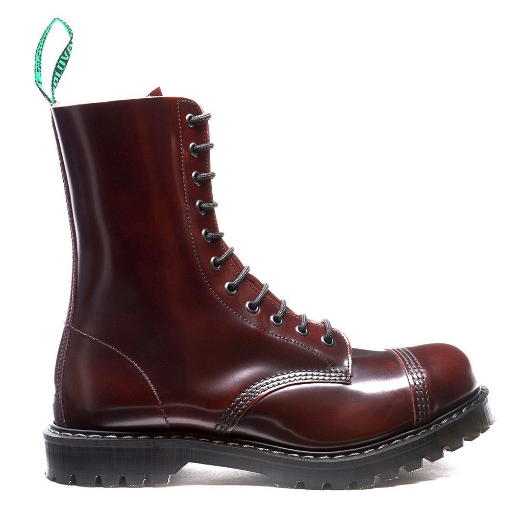 burgundy steel toe boots