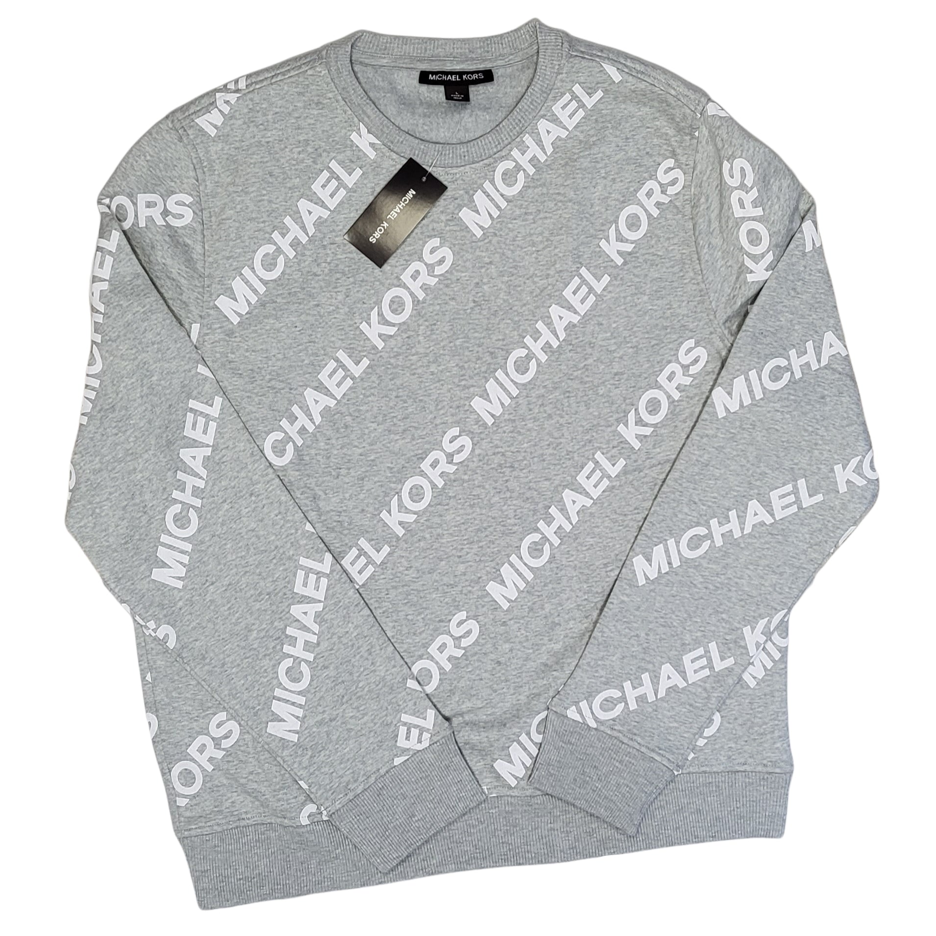 Michael Kors Men's All Over Logo Print Pullover Crewneck Sweatshirt – The  Ultimate Resale Rack