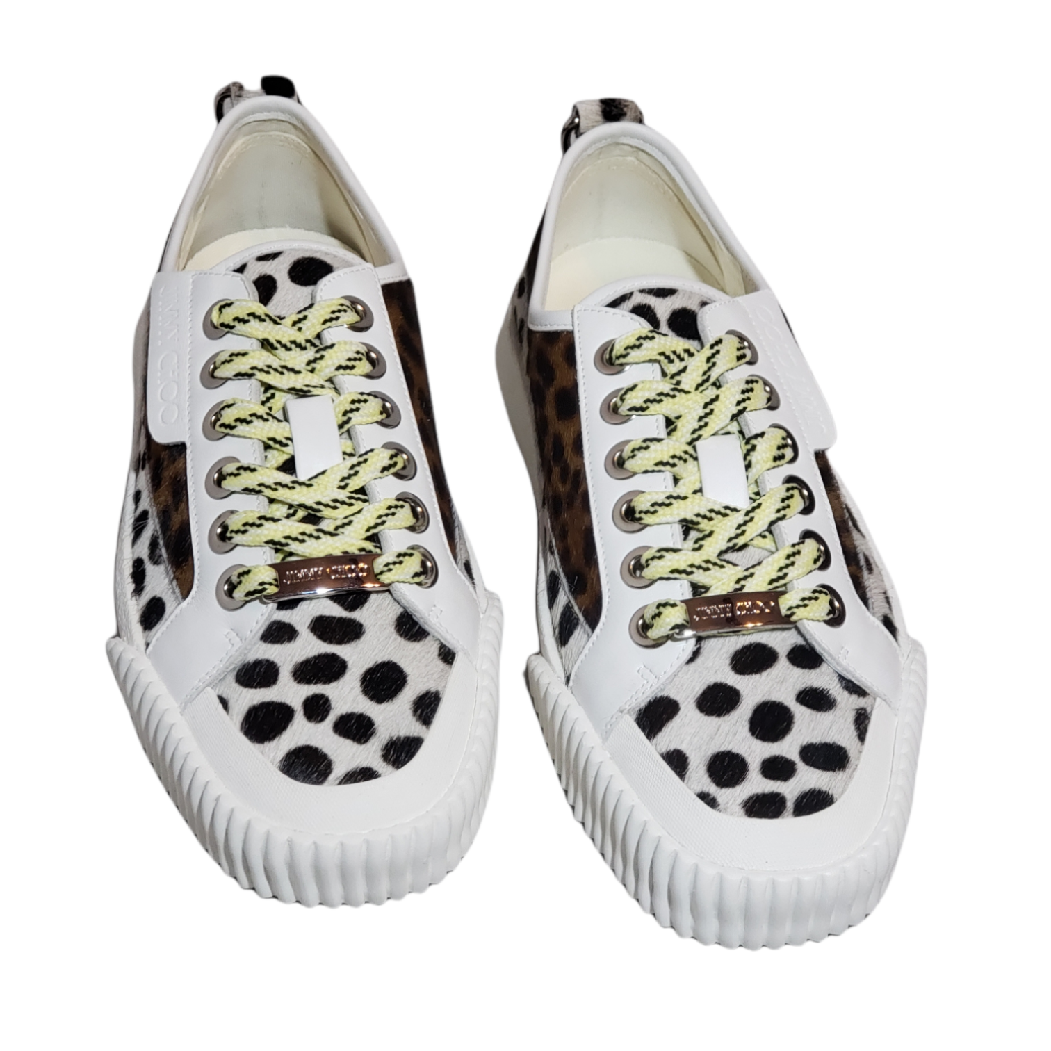 jimmy choo animal print sneakers