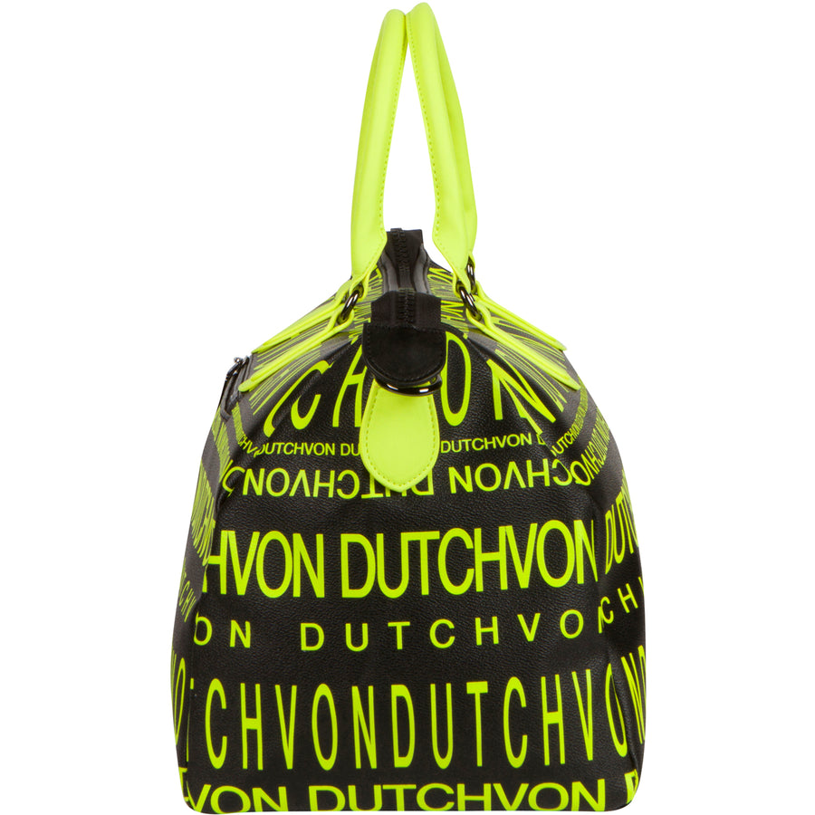 Monogram Espresso & Lime Overnight Bag - Von Dutch