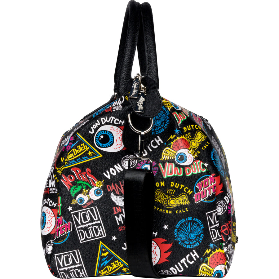 All-Over-Print Overnight Bag Pink - Von Dutch