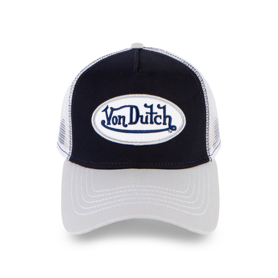 von dutch ロゴ デニム ラインストーン デザイン メッシュ キャップ-