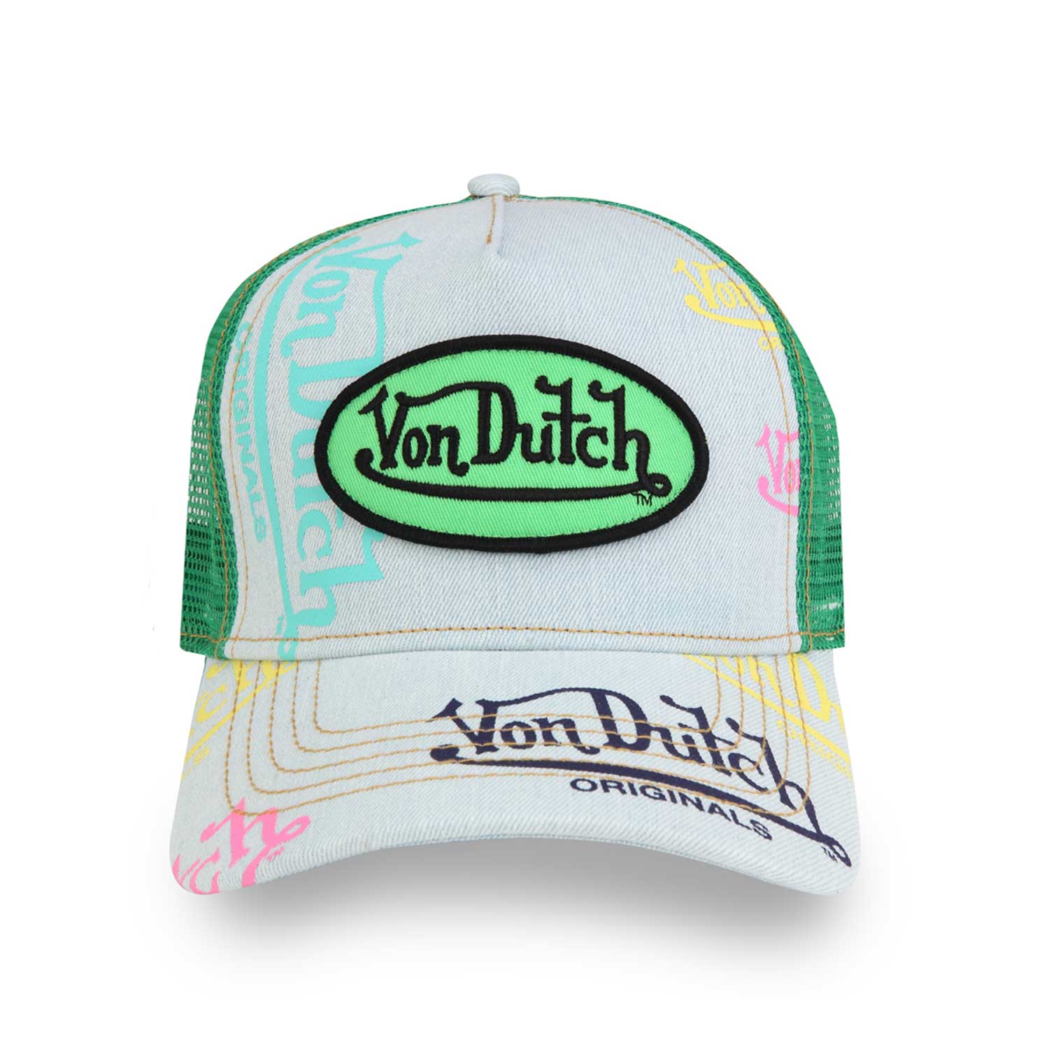 Navy Von Dutch Logo - Apple Denim Trucker