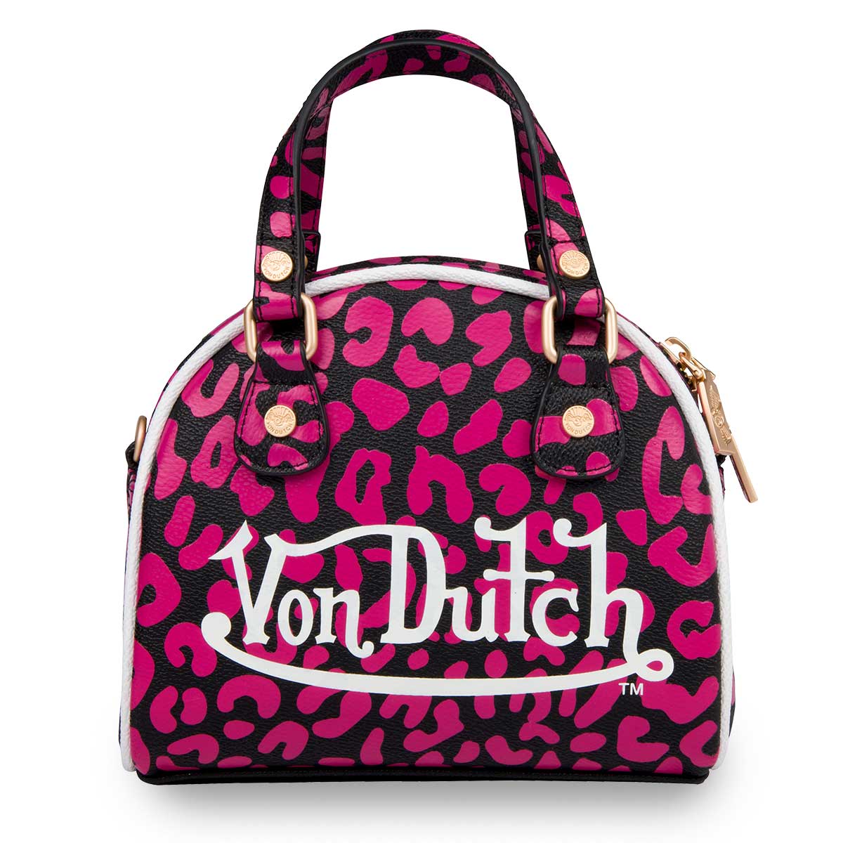 Von Dutch Black Reflective Small Bowling Bag – Dolls Kill