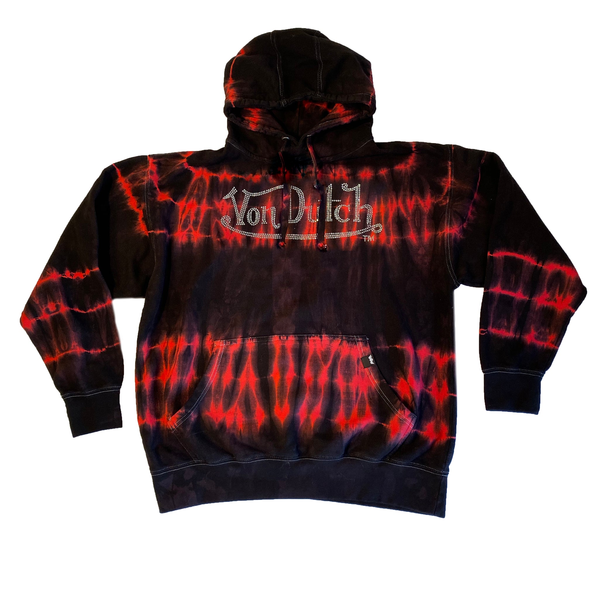 red tie dye hoodie