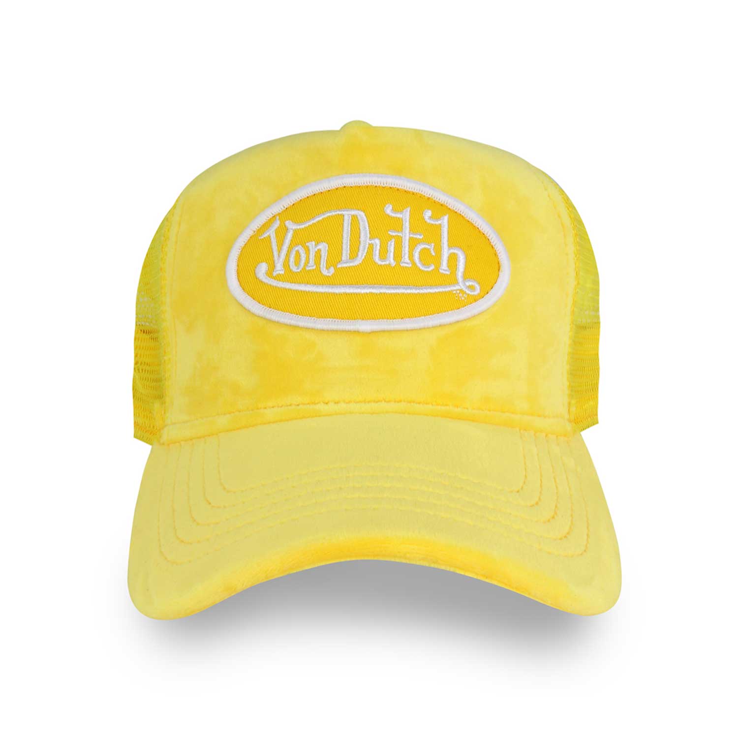 Neon Orange Velvet Trucker - Dutch Von