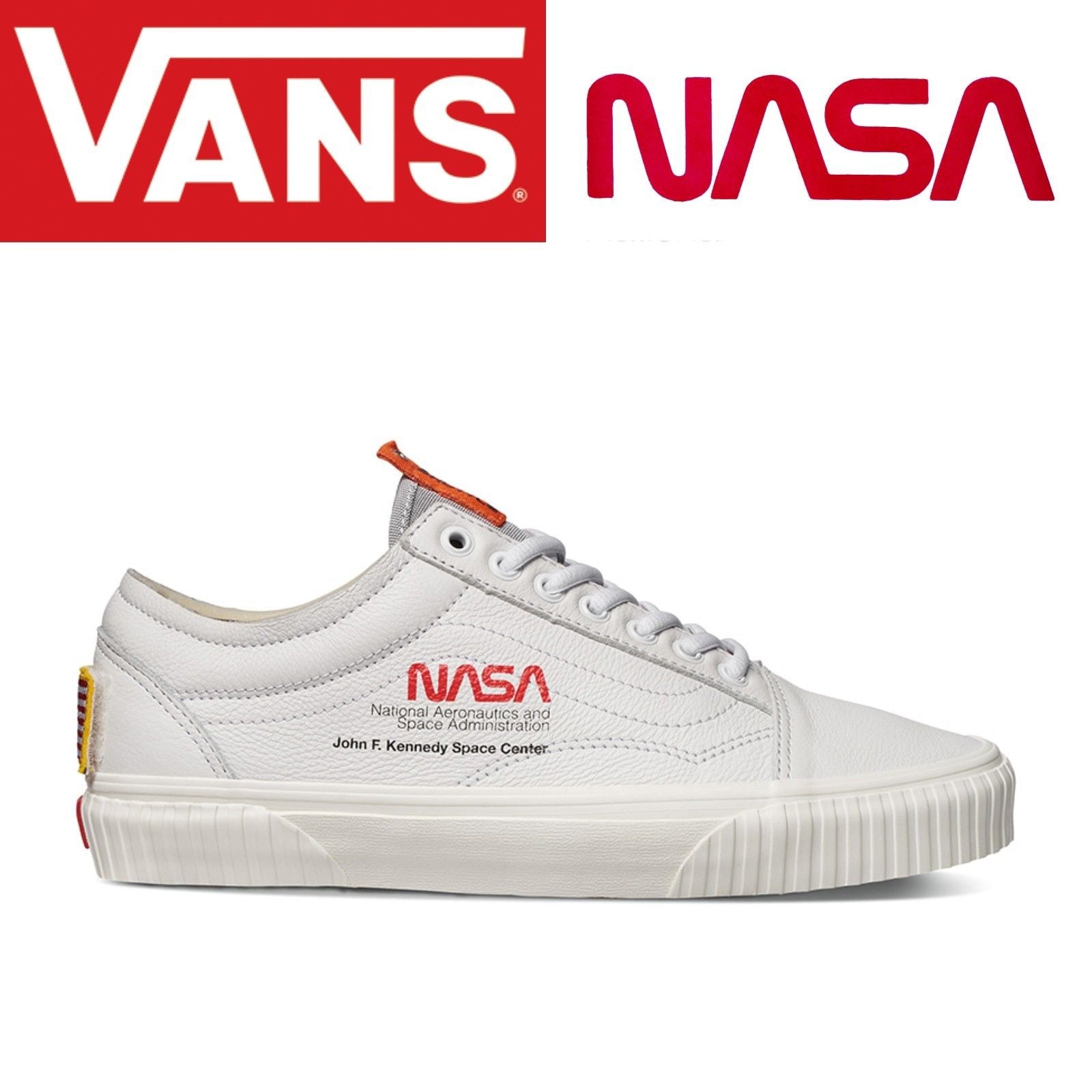 nasa vans old skool true white