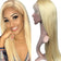 Brazilian Human Hair HD Full Lace Wig Platinum Blonde Wigs Silky Straight