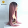 22" dark pink lace front synthetic wigs