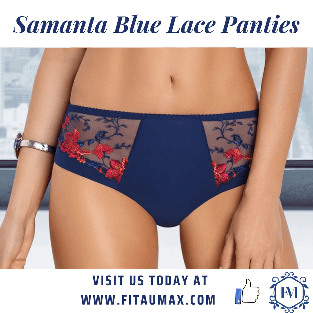 blue lace panties