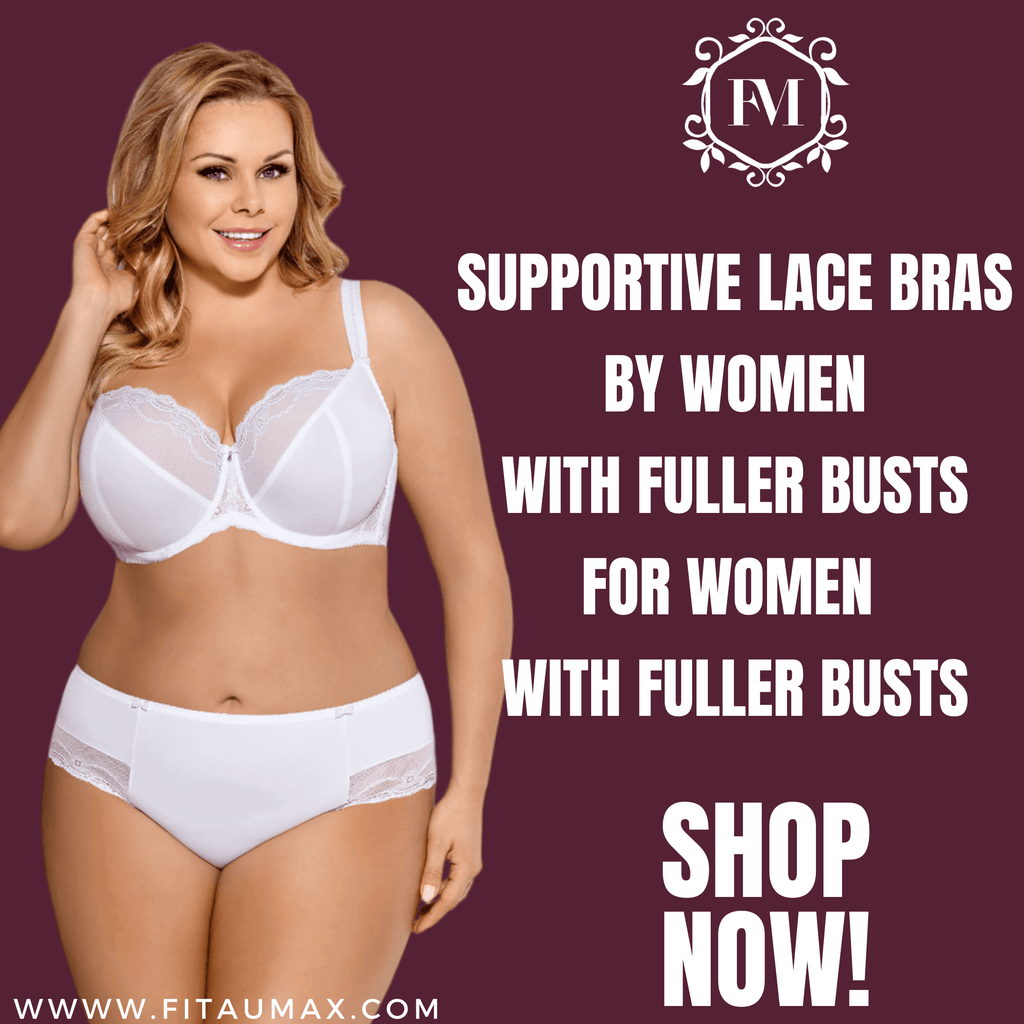 Supportive white bra for fuller busts